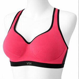 Victoria’s Secret VSX Sport Bra 34D Red Padded Underwire Racerback